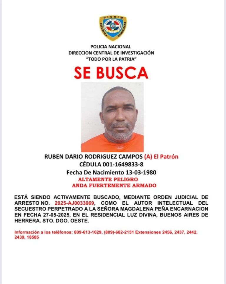 Policiales: Policía Nacional activa búsqueda de dos presuntos autores intelectuales de secuestro de esposa de micro empresario en Herrera, SDO