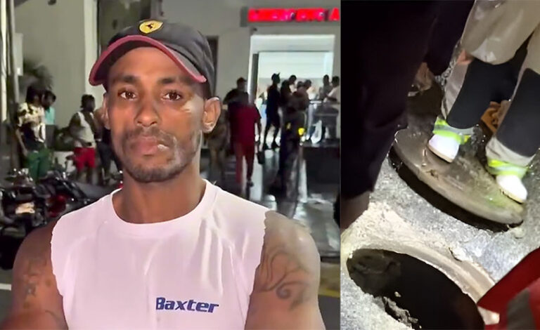 Héroe que rescato a niña en alcantarilla