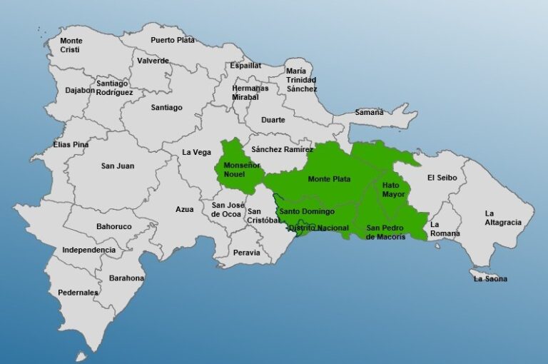 COE emite alerta verde para seis provincias por vaguada que provocará fuertes lluvias