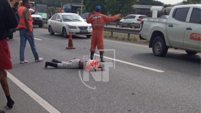 Hombre muere tras ser embestido por vehículo en autopista 6 de Noviembre