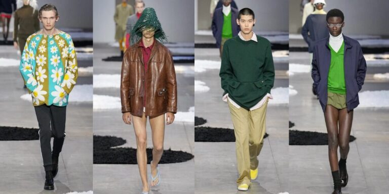 Prada lanza moda “calmada” y piernas al aire para hombres