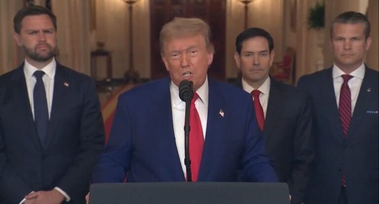 Trump califica central nuclear de irán como “mayor patrocinador de terrorismo”