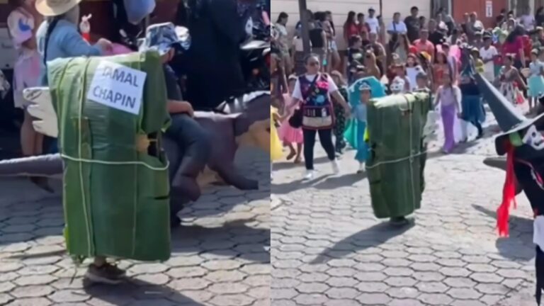 Niño se disfraza de tamal para honrar a su madre y emociona a miles en redes