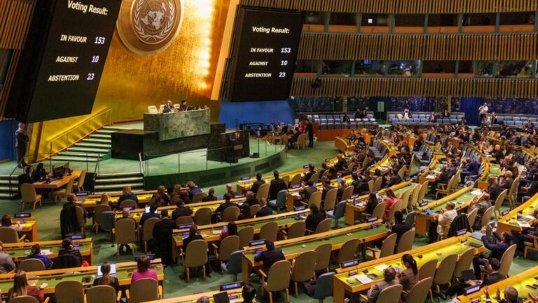 ONU aprueba resolución de apoyo a Palestina