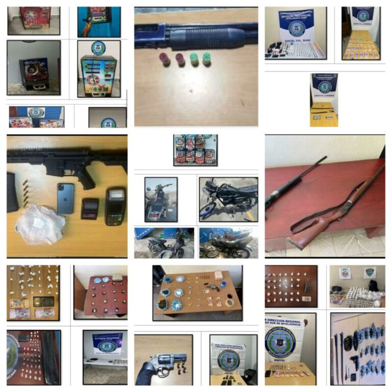 Policiales: Policía Nacional, junto al MP, ocupa drogas, armas, dinero y objetos de interés durante operativos encabezados por la DINTEL
