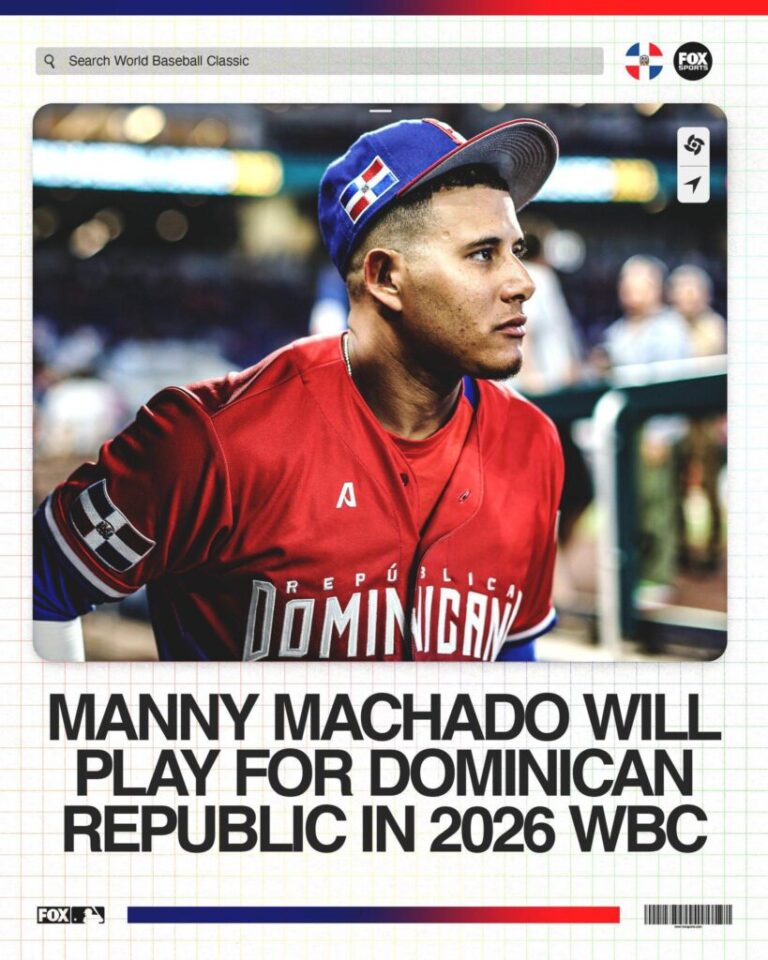 Manny Machado confirma que jugará con RD en el Clásico Mundial 2026 #FVDigital