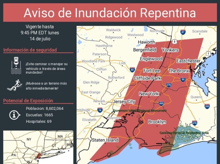Emergencia, inundaciones y miles de vuelos cancelados por tormenta en Nueva York y NJ