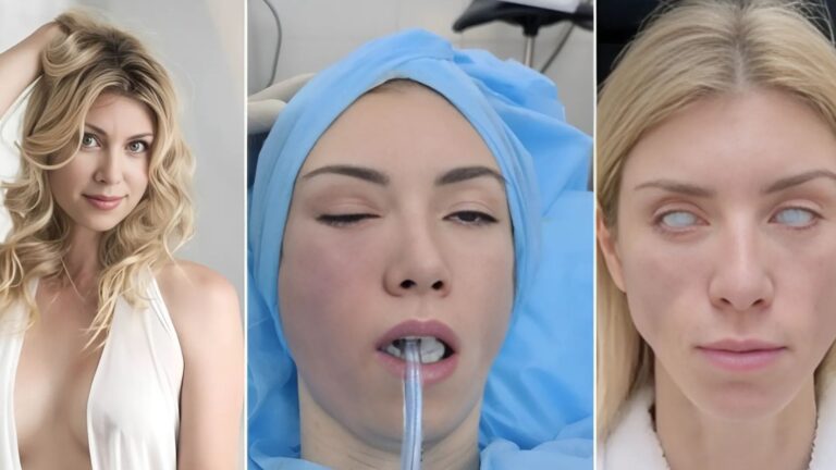 Modelo rusa no puede sonreír ni cerrar los ojos tras cirugía estética fallida