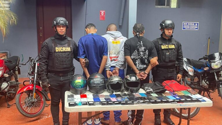PN desmantela banda de atracadores; recupera más de 60 celulares y varias motocicletas