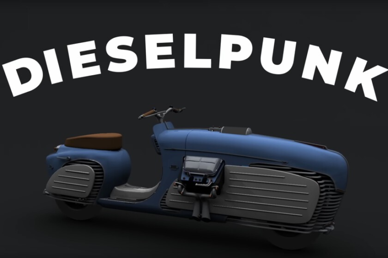 Esta moto parece una Vespa, el motor ruge como un tractor y el cambio es de una moto de nieve. Es rusa, claro – FGJ MULTIMEDIOS