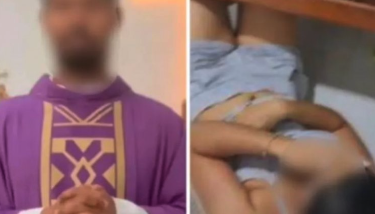 #Salud: Sorprenden a un sacerdote con la prometida de un feligrés semidesnudos en la casa parroquial (VIDEO)