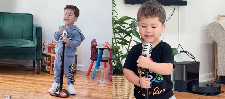 ¡Dios y el mejor público! Christopher, el niño que cautiva adorando con sus juguetes