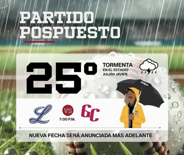 Partido entre Tigres y Gigantes pospuesto por lluvia   #FVDigital