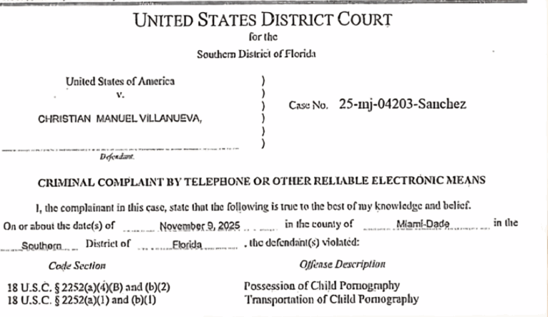 Dominicano detenido en Miami por presunto contenido digital ilegal