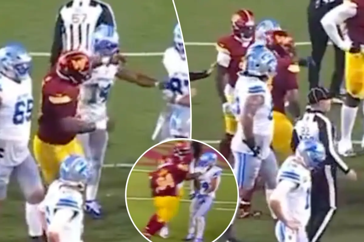 Nuevo video revela que Amon-Ra St. Brown golpeó primero a Daron Payne