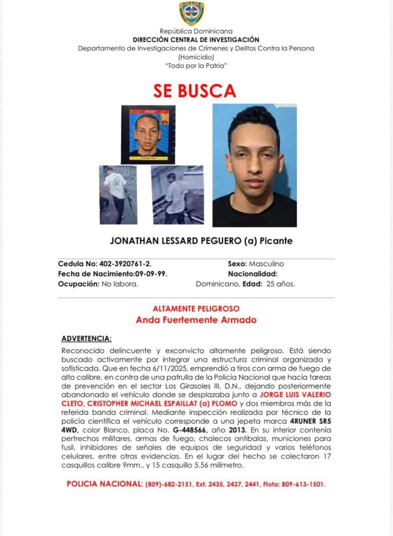 Tolentino envía mensaje a individuo buscado por ataque a la DICRIM en Los Girasoles