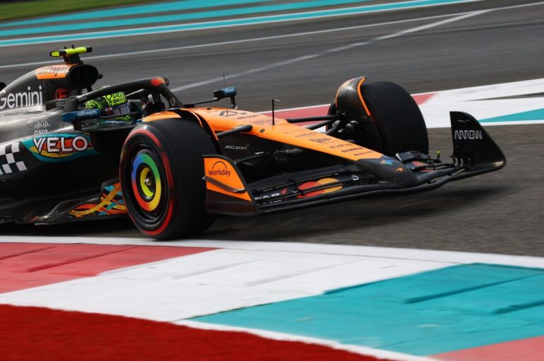Norris lidera a Verstappen en la FP1 de Abu Dhabi con ausencia de Piastri #F1 #FVDigital