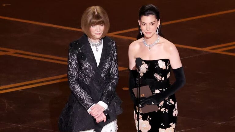 Anne Hathaway y Anna Wintour recrean momento de “El diablo viste a la moda” en los Oscar 2026
