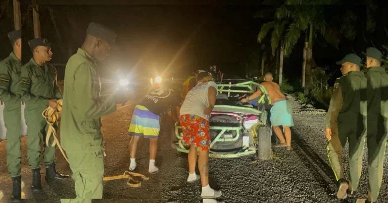 Joven resulta lesionada tras accidente de buggy en carretera Bayaguana-Monte Plata