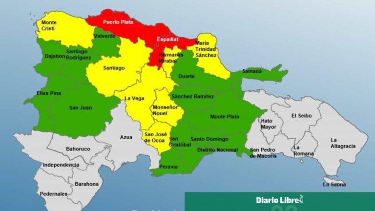 COE pone a Puerto Plata y Espaillat en alerta roja por vaguada